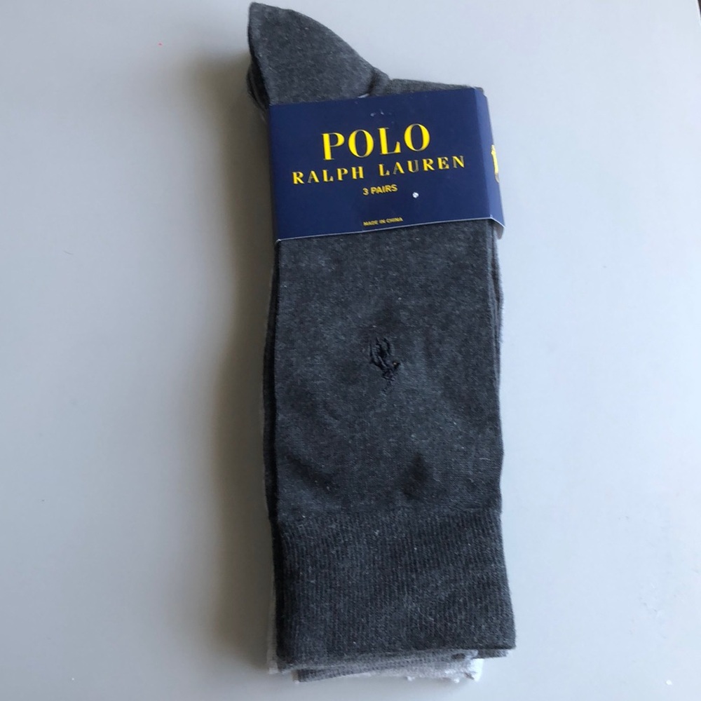 Polo by Ralph Lauren Men's Gray Socks Size 6-12